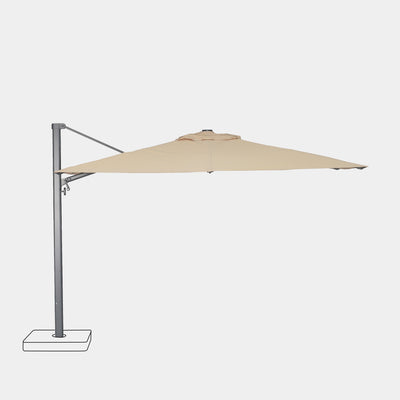 Parasol déporté anti-vent 3x3m reconditionné