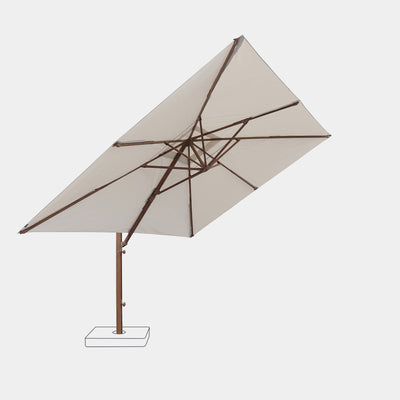 Parasol déporté anti-vent 3x4m reconditionné