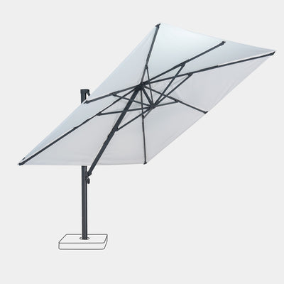 Parasol déporté anti-vent 3x3m reconditionné