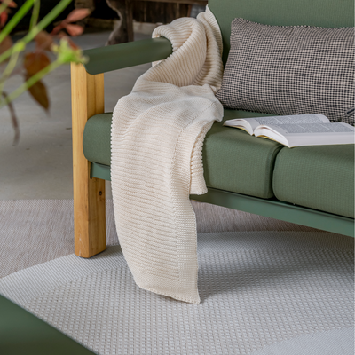 Siro Beige Polyester Rug - 200x290cm - Refurbished