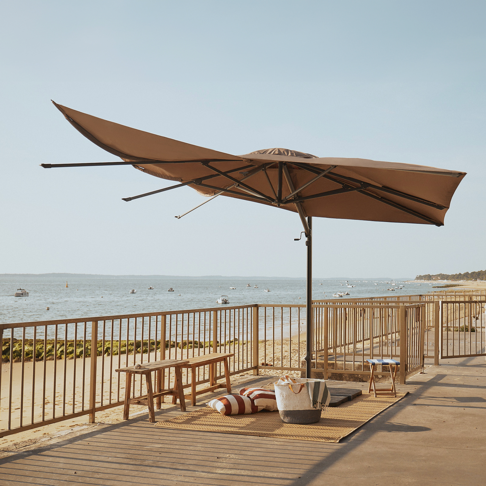 Parasol anti-vent professionnel