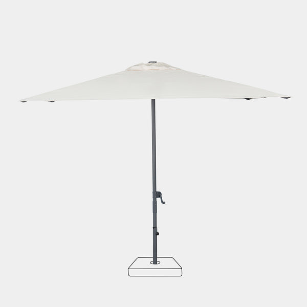 Parasol droit anti-vent Aura 3x3m