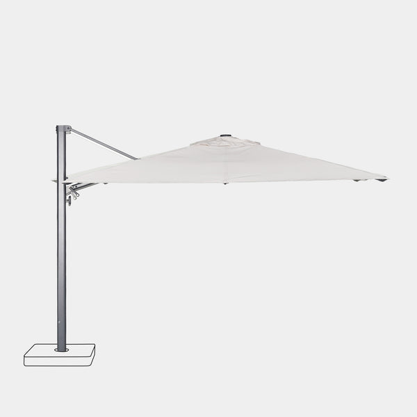 Parasol déporté anti-vent Mistral 3x4m structure gris anthracite
