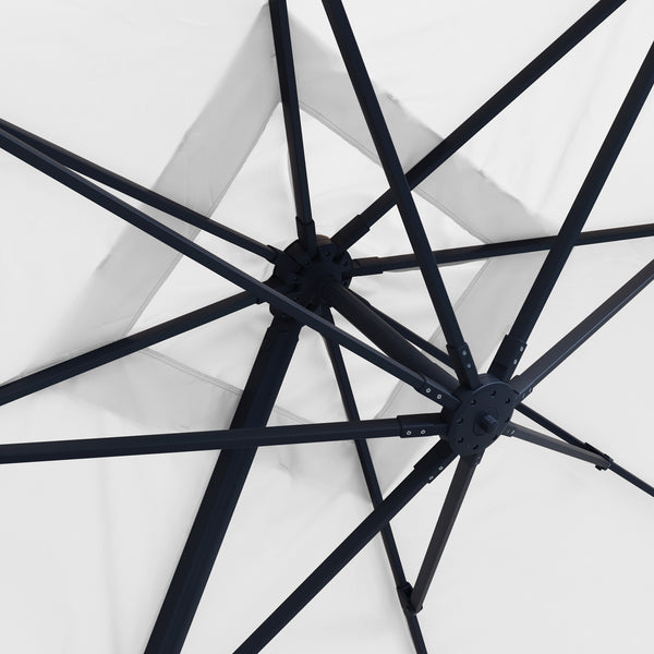 Parasol déporté anti-vent Mistral 3x4m structure gris anthracite