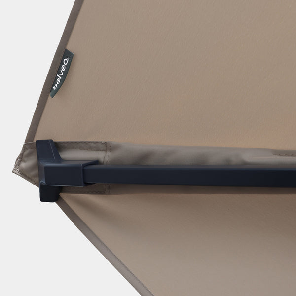 Parasol déporté anti-vent Mistral 3x4m structure gris anthracite