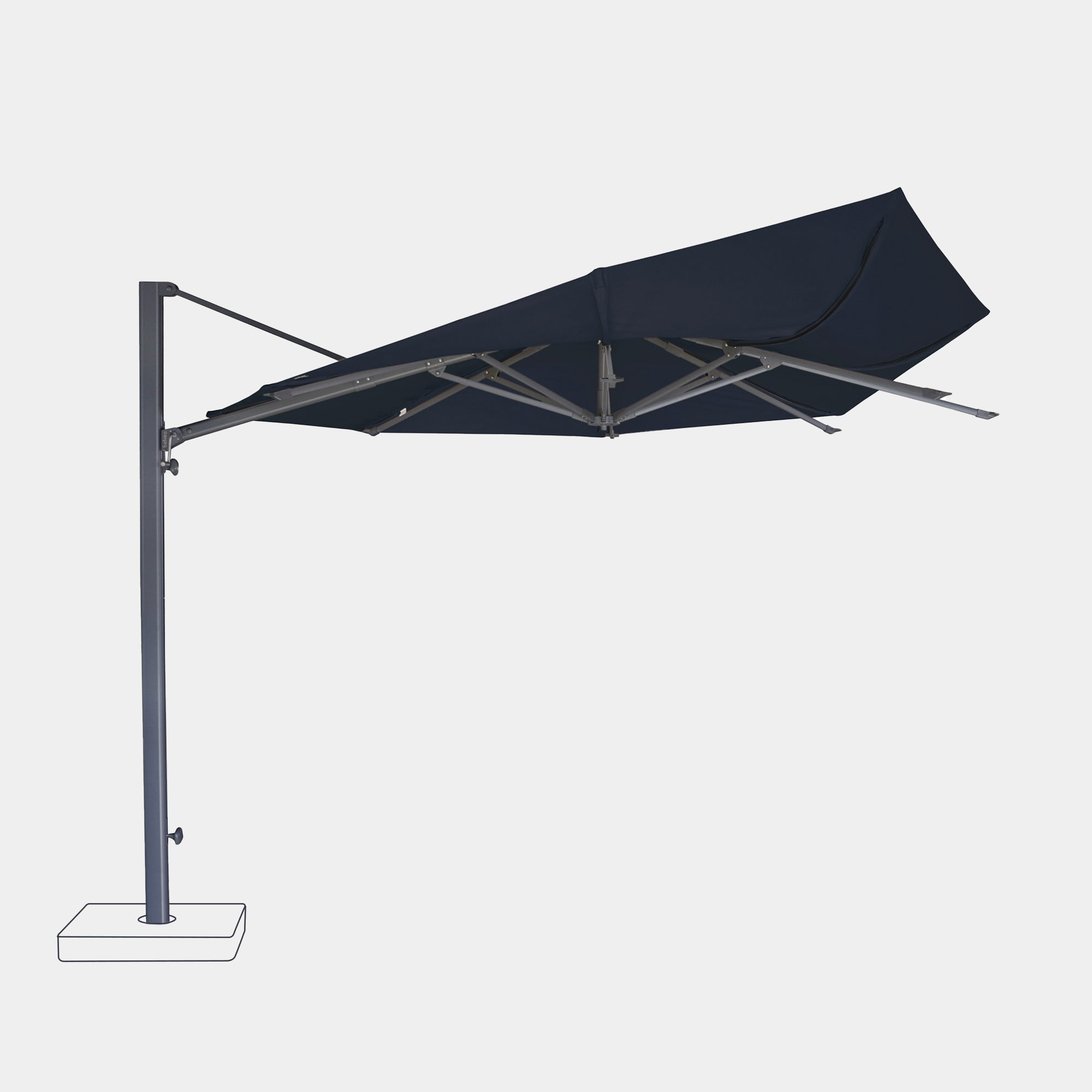 Parasol déporté anti-vent Mistral Ø3m