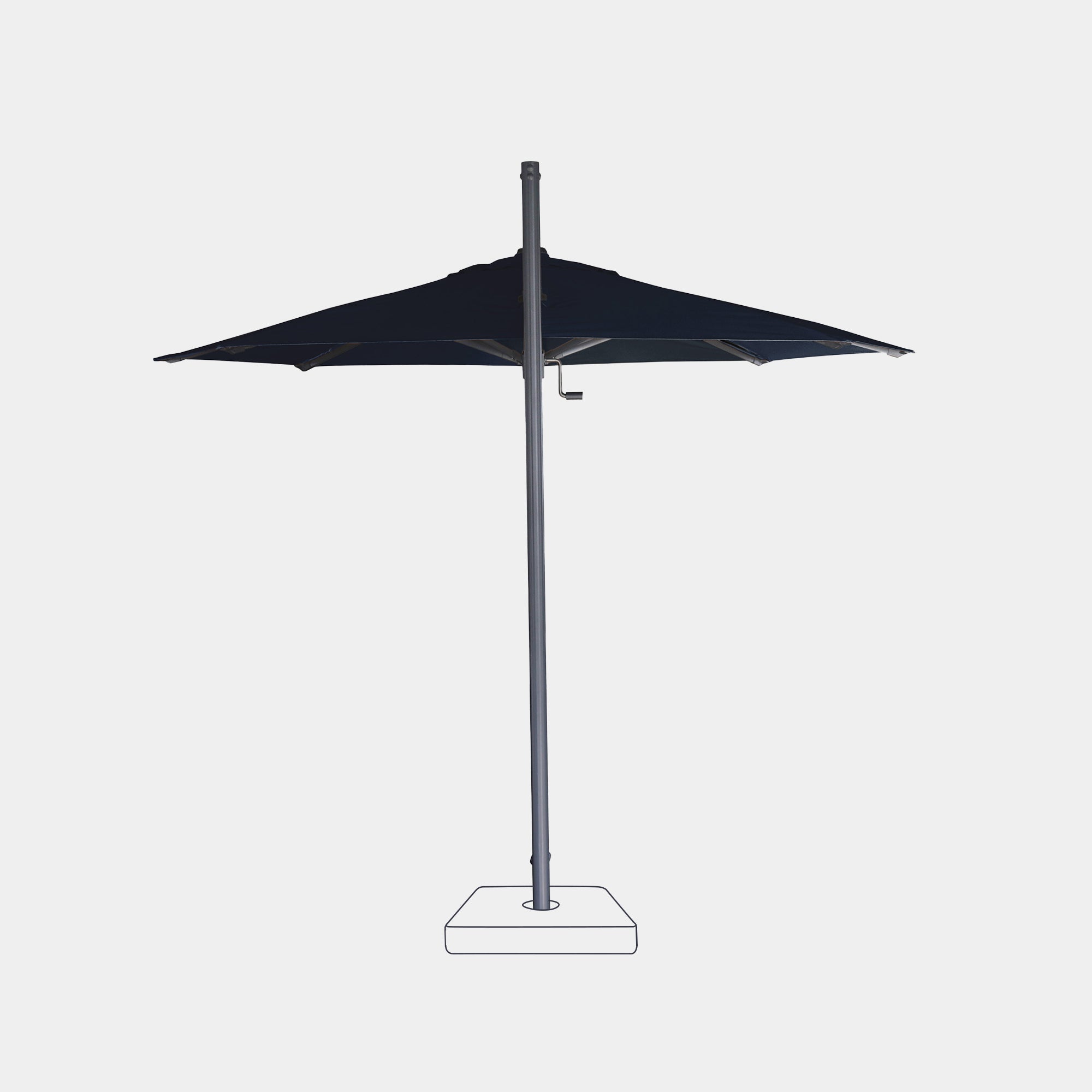 Parasol déporté anti-vent Mistral Ø3m