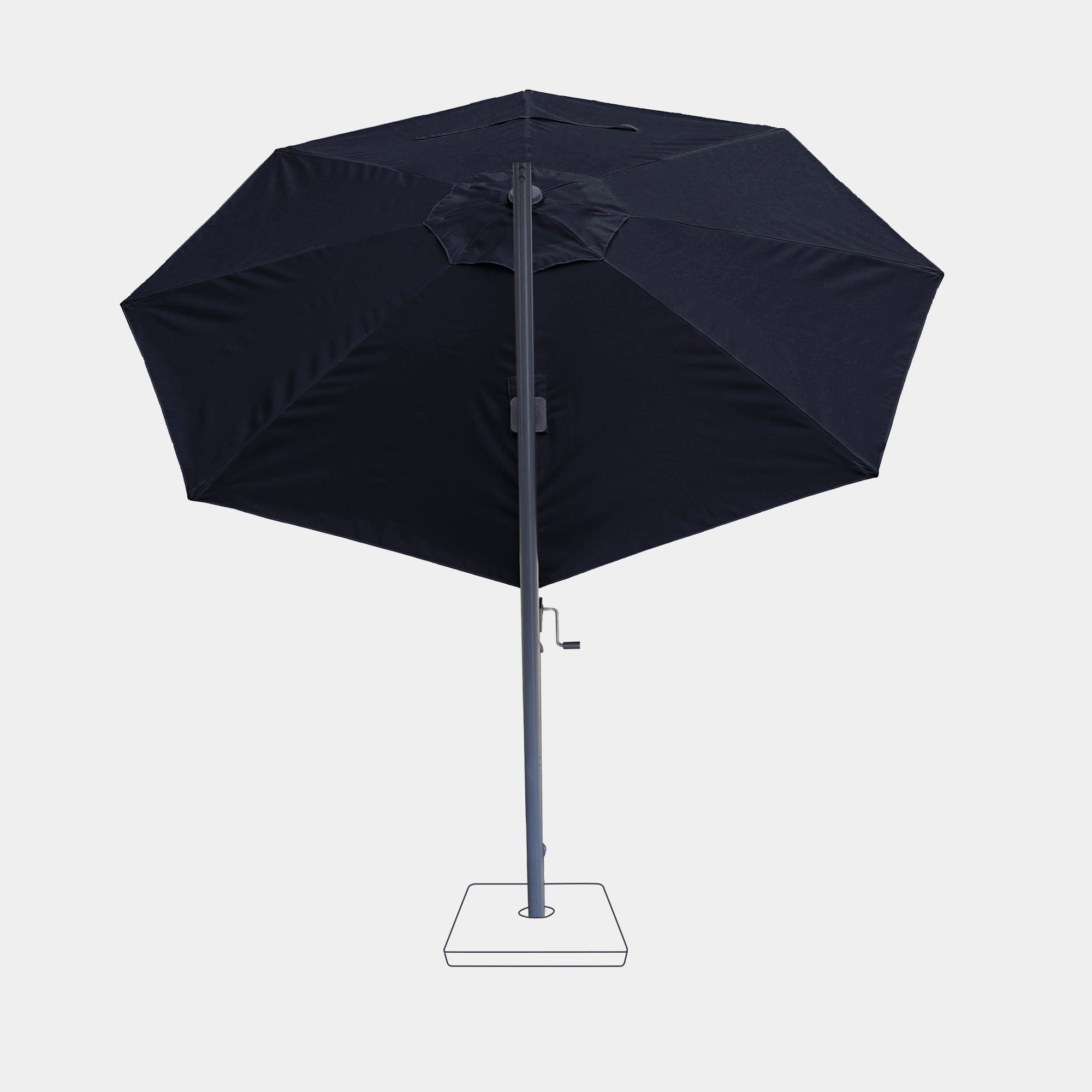 Parasol déporté anti-vent Mistral Ø3m