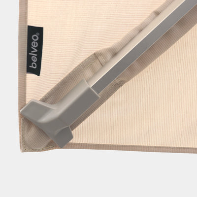 Parasol déporté anti-vent Mistral 3x3m structure gris clair