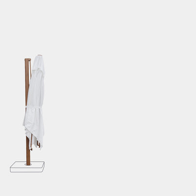 Parasol déporté anti-vent 3x3m reconditionné