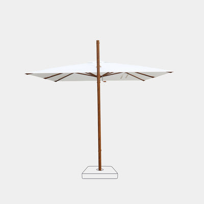 Mistral 3x3m cantilever parasol with wind-resistant wood-effect frame