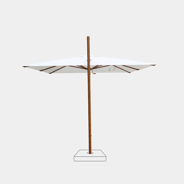 Mistral 3x3m cantilever parasol with wind-resistant wood-effect frame