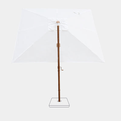 Mistral 3x3m cantilever parasol with wind-resistant wood-effect frame
