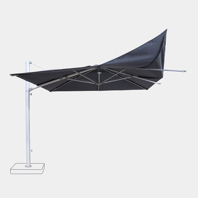 Parasol déporté anti-vent 3x3m reconditionné
