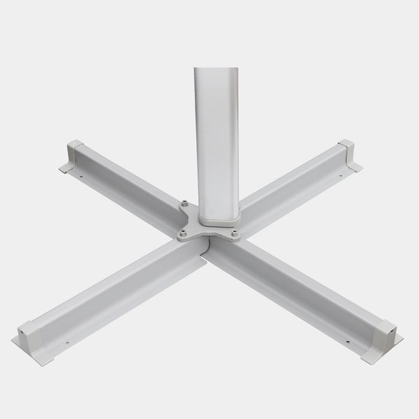 Parasol déporté anti-vent Mistral 3x4m structure gris clair