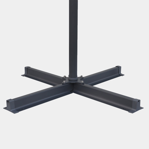 Parasol déporté anti-vent Mistral 3x4m structure gris anthracite