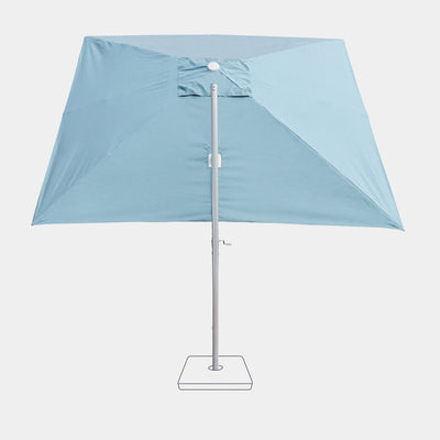 Parasol déporté anti-vent Mistral 3x3m structure gris clair