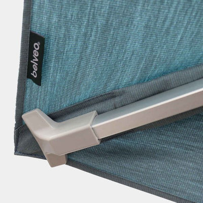 Parasol déporté anti-vent Mistral 3x3m structure gris clair