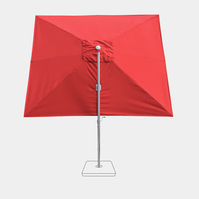 Parasol déporté anti-vent Mistral 3x3m structure gris clair