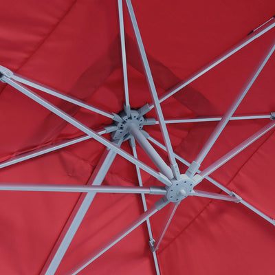 Parasol déporté anti-vent Mistral 3x3m structure gris clair