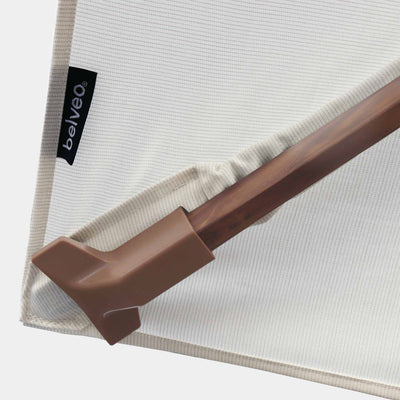 Mistral 3x3m cantilever parasol with wind-resistant wood-effect frame