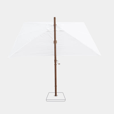 Mistral 3x3m cantilever parasol with wind-resistant wood-effect frame
