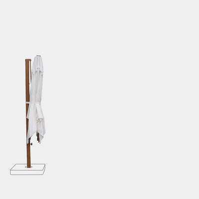 Mistral 3x3m cantilever parasol with wind-resistant wood-effect frame