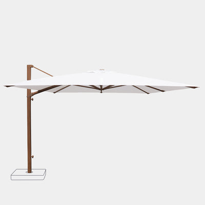 Mistral 3x3m cantilever parasol with wind-resistant wood-effect frame