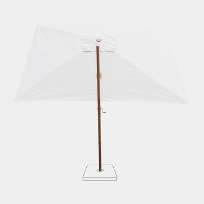 Parasol déporté anti-vent 3x4m reconditionné