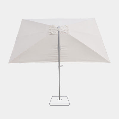Parasol déporté anti-vent Mistral 3x4m structure gris clair