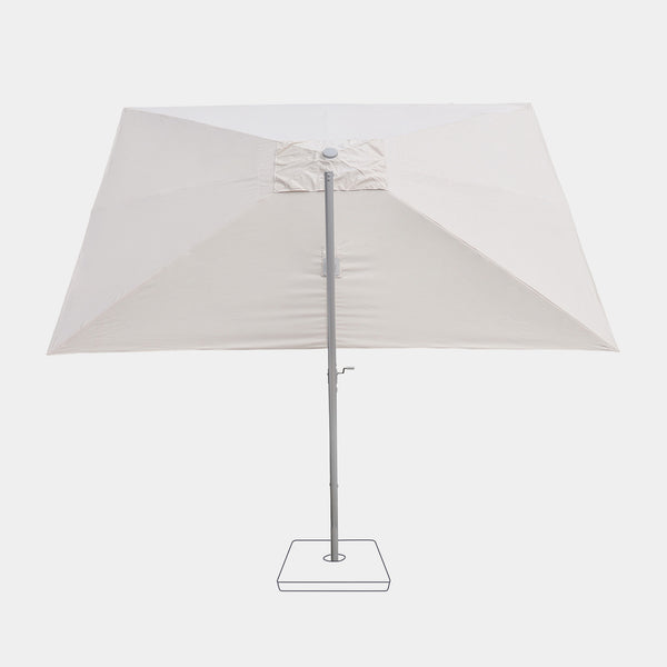 Parasol déporté anti-vent Mistral 3x4m structure gris clair
