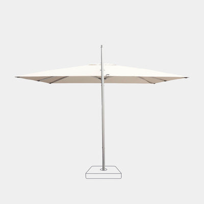 Parasol déporté anti-vent Mistral 3x4m structure gris clair