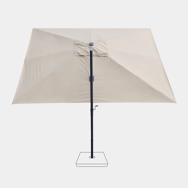 Parasol déporté anti-vent Mistral 3x4m structure gris anthracite