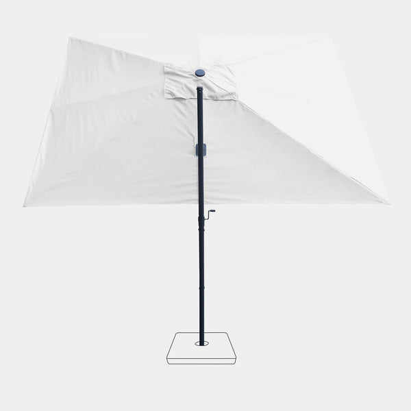 Parasol déporté anti-vent Mistral 3x4m structure gris anthracite