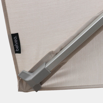 Parasol déporté anti-vent Mistral 3x4m structure gris clair