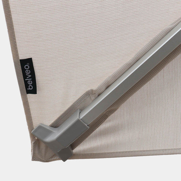 Parasol déporté anti-vent Mistral 3x4m structure gris clair