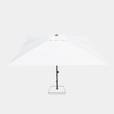 Parasol droit anti-vent Aura 3x3m