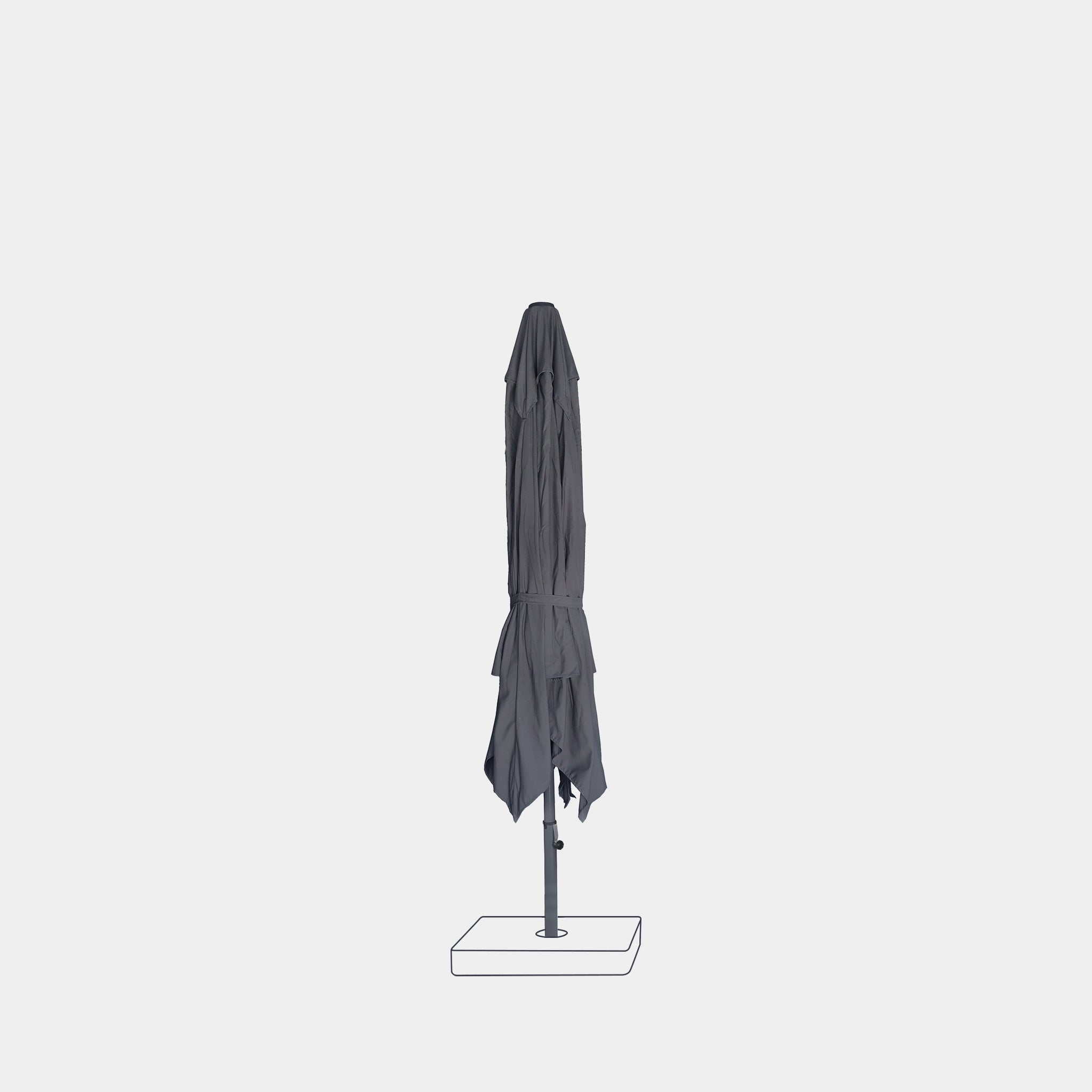 Parasol droit anti-vent Aura 3x3m