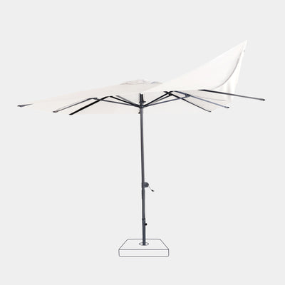 Parasol droit anti-vent Aura 3x3m