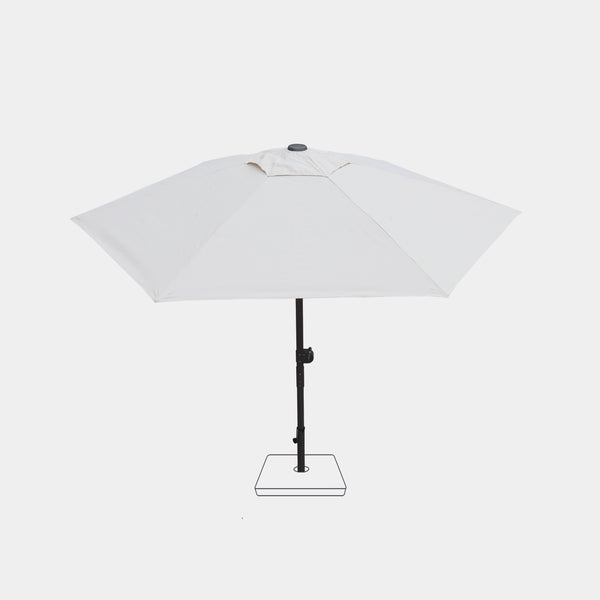 Parasol droit anti-vent Aura Ø2,75m