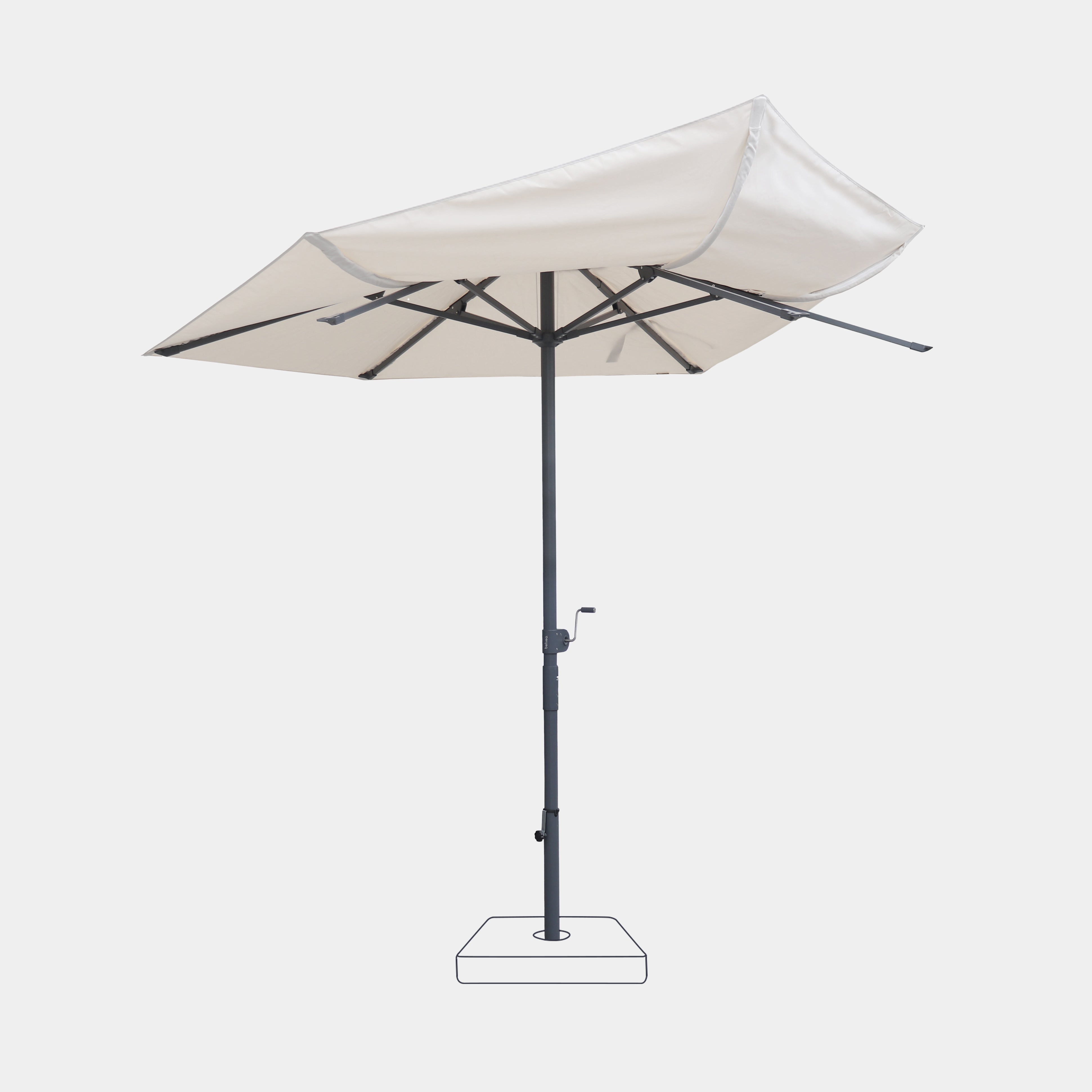 Parasol droit anti-vent Aura Ø2,75m