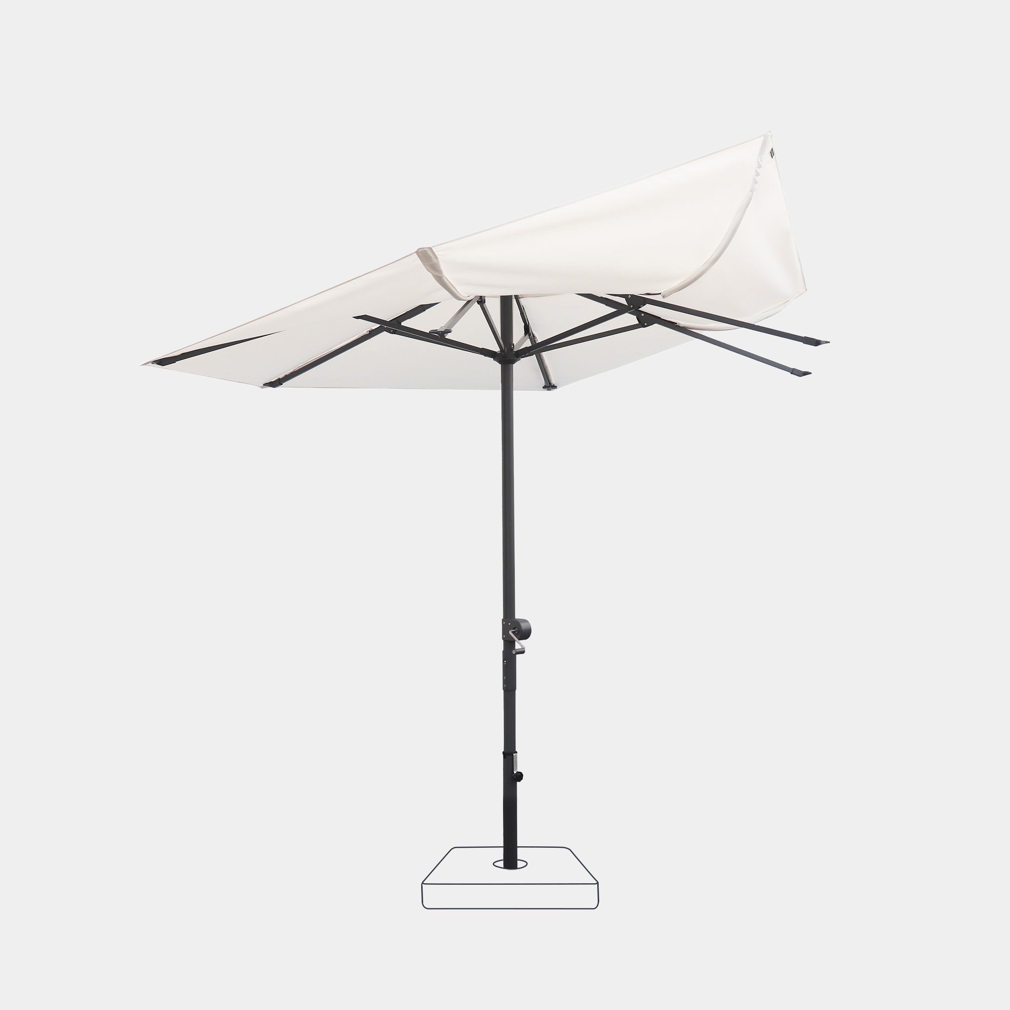 Parasol droit anti-vent Aura Ø2,75m