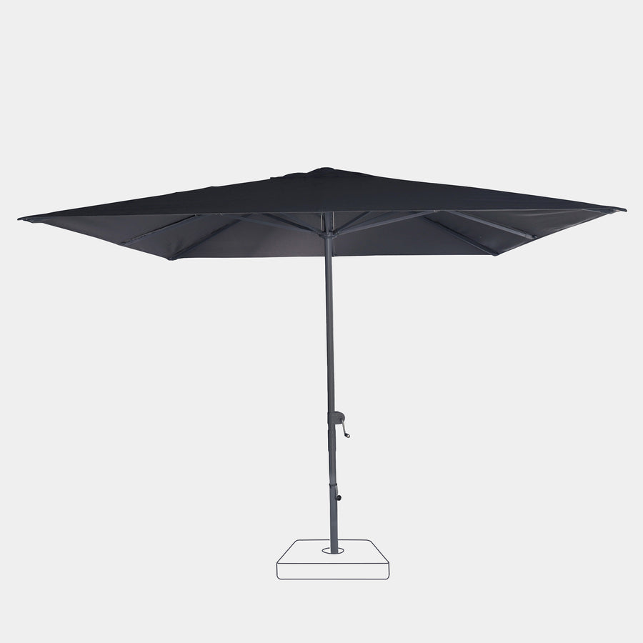 Parasol droit anti-vent Aura 3x3m