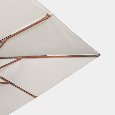 Mistral 3x3m cantilever parasol with wind-resistant wood-effect frame