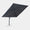Parasol déporté anti-vent Mistral 3x3m structure gris anthracite