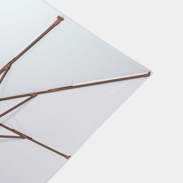 Parasol déporté anti-vent Mistral 3x3m structure effet bois