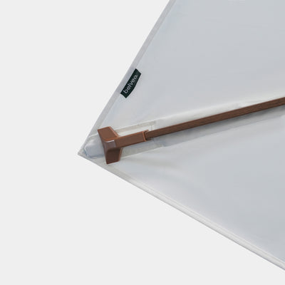 Mistral 3x3m cantilever parasol with wind-resistant wood-effect frame