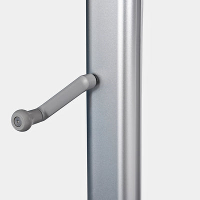 Parasol déporté anti-vent Mistral 3x3m structure gris clair