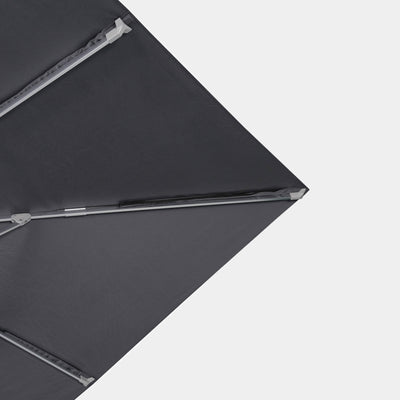 Parasol déporté anti-vent Mistral 3x3m structure gris clair