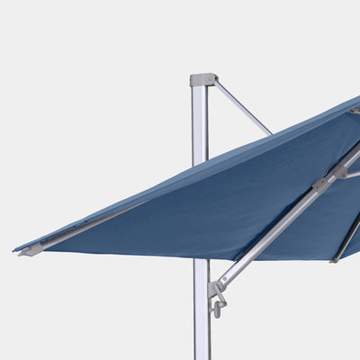 Parasol déporté anti-vent Mistral 3x3m structure gris clair